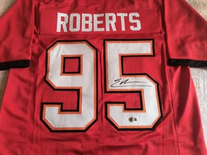 Elijah Roberts Tampa Bay Buccaneers Signed Autographed Pro Style Custom Jersey - Picture 1 of 3