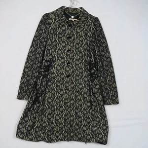 Review Womens Trench Coat Jacket 12(AU) or Medium Brown Floral Lace Kelis - Picture 1 of 9