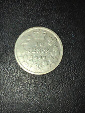1886 Small 6 Canada Silver 10 cent Coin VG-F