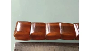 Vintage USSR Honey Cognac Color Natural Baltic Amber Strech Bracelet 23 gr - Picture 1 of 5
