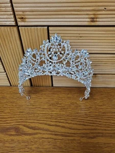 Bridal Wedding Crystal Tiara Hair Band Princess Prom Crown Headband - Picture 1 of 7