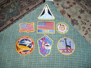 Vintage NASA SPACE SHUTTLE PATCH LOT Of 7 Patches RARE ! - Picture 1 of 6