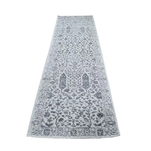 2'5"x8' Jacquard Broken Cypress Tree Design Silken Thick&Plush Runner Rug R59569 - Picture 1 of 6