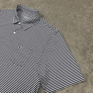 Camisa Polo Vineyard Vines Para Hombre Grande Azul Marino Rayas Rendimiento Golf Elastizada Ballena - Imagen 1 de 8