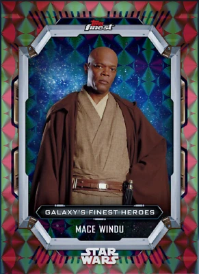Mace Windu Finest Refractor Orange Legendary Topps Star Wars Trader digital card - Image 1 of 4