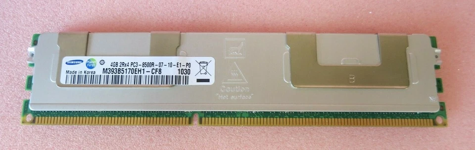 Samsung M393B5170EH1-CF8 4GB PC3-8500 DDR3-1066MHz ECC CL7 240P Memory - Image 1 of 3