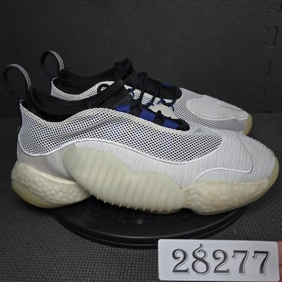 Adidas Crazy BYW 2 Shoes Mens Sz 12 White Black Athletic Trainers Sneakers - Image 1 of 4