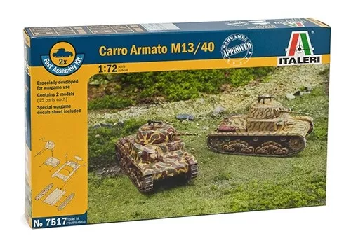 Carro Armato M13/40 Tank 1:72 Plastic Model Kit ITALERI - Immagine 1 di 1