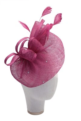 Flower Feather Hair Hat Fascinator Headband Clip Wedding Royal Ascot Formal Race - Image 1 of 4