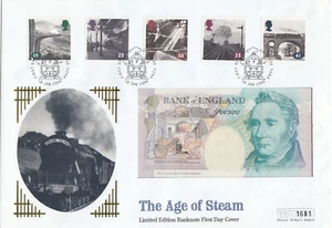 Age of Steam £5 NOTE GB Mercury FDC York 1994 (74215E) - Picture 1 of 2