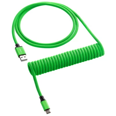 CableMod Classic Coiled Keyboard Cable USB-C zu USB Typ A, Viper Green - 150cm - Bild 1 von 3