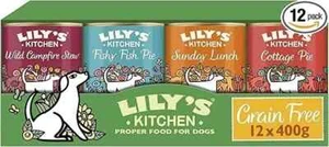 Lily's Kitchen Natural Adult Wet Dog Food Tins Grain-Free Recipe Pack 12x400g UK - Picture 1 of 2