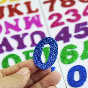 Large Glitter Alphabet Letter Number EVA Foam Stickers Self Adhesive Christmas