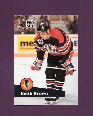 1991 Pro Set Keith Brown #371 - Chicago Blackhawks - Image 1 of 2