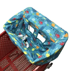 Cubierta de carrito de compras 2 en 1 para bebé o niño pequeño cubierta de silla alta mundo submarino - Imagen 1 de 6