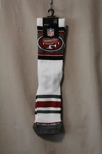 NWT MItchell and Ness NFL 49ers Black Red Crew Socks MENS L/XL SF4YYPPPBKRD - Picture 1 of 6