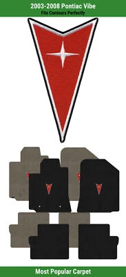 Alfombrillas delanteras y traseras Lloyd Ultimat para Pontiac Vibe '03-08 con emblema Pontiac Foto 1 de 4