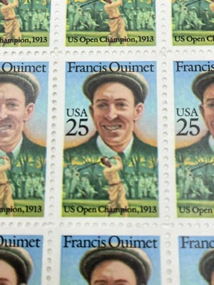 Francis Ouimet US Open Golf Commemorative 50 Stamp Sheet. Mint. Greatest Game - Image 1 of 4
