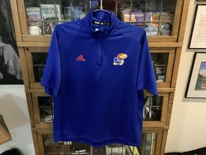 Kansas Jayhawks blau Adidas Team Issued 1/4 Zip S/S Performance Pullover Gr. L - Bild 1 von 12