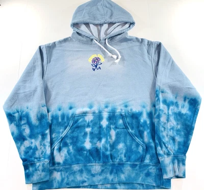 Женская толстовка с капюшоном Santa Cruz Blue Tye-Dye - размер большой - отличное состояние товара - Изображение 1 из 4