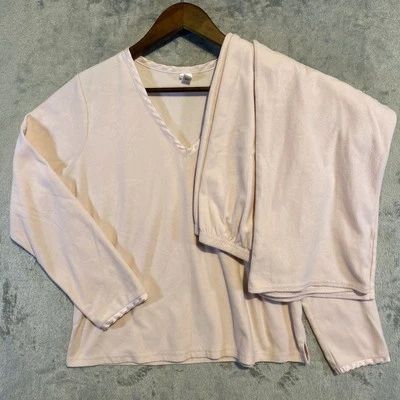 Pijama vintage para mujer talla M rosa 2 piezas K-mart suave manga larga ropa de salón Foto 1 de 4