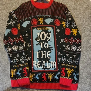 Game of Thrones Ugly Chirstmas Sweater Xmas Joy to the Relm 2XL XXL Plus Size - Picture 1 of 10