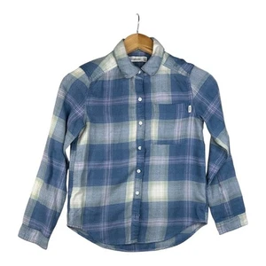 Abercrombie kids Light Weight Flannel size 9/10 Girls Blue - Picture 1 of 7