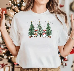 Camiseta Navidad Novedad Divertida Santa Reno Regalo Navidad Top, Invierno Festivo - Imagen 1 de 5