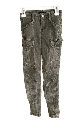 Pantalones ajustados de pana cargo Tractor para niñas talla 7 verde algodón elástico Foto 1 de 4