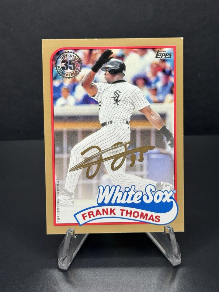Autógrafo dorado Frank Thomas 89BA-FTH 2024 aniversario Topps SN/50 Foto 1 de 2