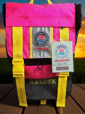 Zaino Invicta Nuovo Fluo Jolly Pro 4 Magnum Vintage Anni 90 NOS Con Cartellino - Bild 1 von 4