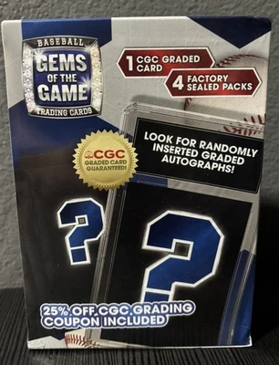 Gems of the Game Baseball Sealed Box Graded Card & 4 Sealed Packs SHIPS ASAP✅ - Image 1 of 4
