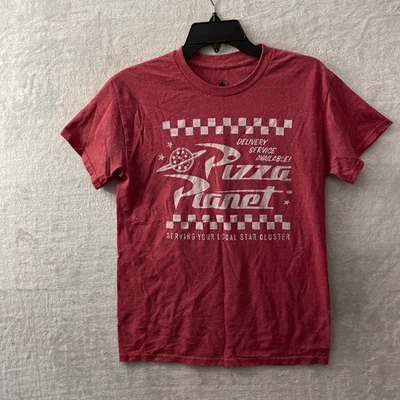 Camiseta Disney Para Hombres Toy Story Pizza Planet Rojo Gráfico S Mezcla de Algodón Cuello Redondo Foto 1 de 4