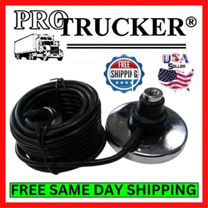 Pro Trucker PTMAG318CX Uchwyt magnetyczny 3 cale chrom z koncentryczną 18' do biczy antenowych - Zdjęcie 1 z 6