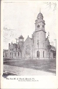 c. 1905 BERWICK, PA, FIRST M. E. CHURCH POSTCARD UBPC - Picture 1 of 1
