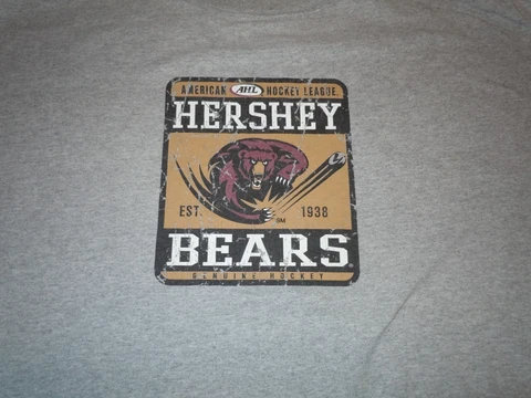 HERSHEY BEARS SHIRT MENS XXL 2XL GRAY OLDER LOGO Cover