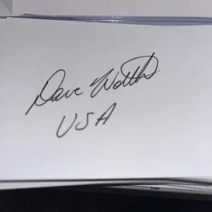 Dave Wottle Signed Olympic 1972 Gold Metal 3x5 Index Card - - Picture 1 of 1