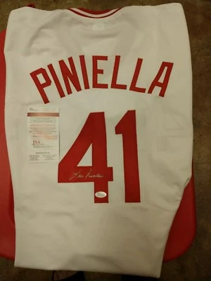 💥LOU PINELLA💥Signed Cincinnati Reds💥NEW💥JERSEY🌟WITH🌟JSA🌟COA AND🌟HOLO - Image 1 of 4