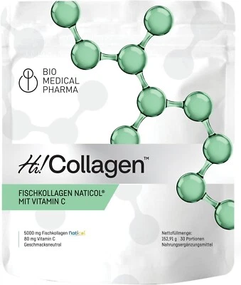 Marine Kollagen mit Vitamin C - Premium Naticol Fischkollagen - Hi Collagen