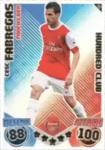 Cesc Fabregas 100 Hundred Club Match Attax 2010/11 Arsenal - Picture 1 of 1