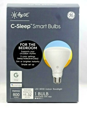 C-Sleep General Electric  BR30 Tunable Smart LED Floodlight Bulb-  White - Image 1 of 4