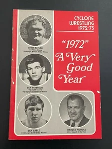 1972-73 IOWA STATE WRESTLING MEDIA GUIDE - GABLE, PETERSON & TAYLOR - Picture 1 of 2