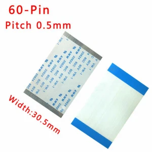 FFC/FPC Flexible Flat Cable Pitch 0.5mm 60V 80C VW-1 Forward/Reverse 60P 60-Pin - Picture 1 of 4