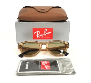 Ray-Ban Sunglasses RB0707-S-M 6449/G7 Transparent Brown Gold w Bi-Mirror Lenses - Picture 1 of 14