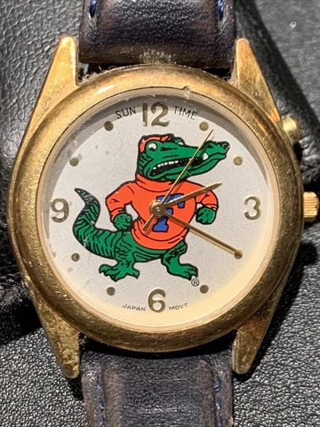 Vintage Florida Gators Watch By Sun Time Albert Einstein Gator NCAA Football Cover