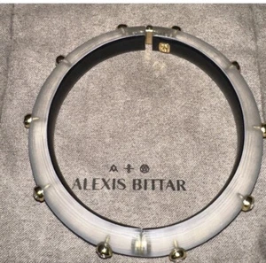 ALEXIS BITTAR LUCITE KRISTALL OHRSTECKER SCHARNIER ARMREIF ARMBAND IRISIERENDE FARBE - Bild 1 von 4