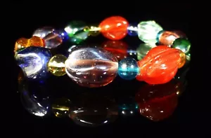 Bracciale multicolore in vetro arcobaleno - Foto 1 di 3