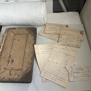 1900 Record Book Ledger Foxcroft Maine H. K. Dinsmore Boots & Shoes W/ Papers #H - Bild 1 von 16