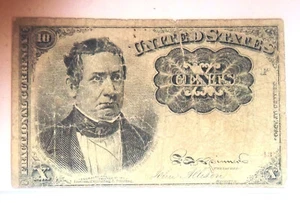 US Fractional Currency Fifth Issue 10 Cents Missing Fed. Seal - Picture 1 of 2