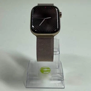 GPS Only Apple Watch Series 10 42MM Gold Titanium Gold Milanese Loop MX083LW/A - Zdjęcie 1 z 8